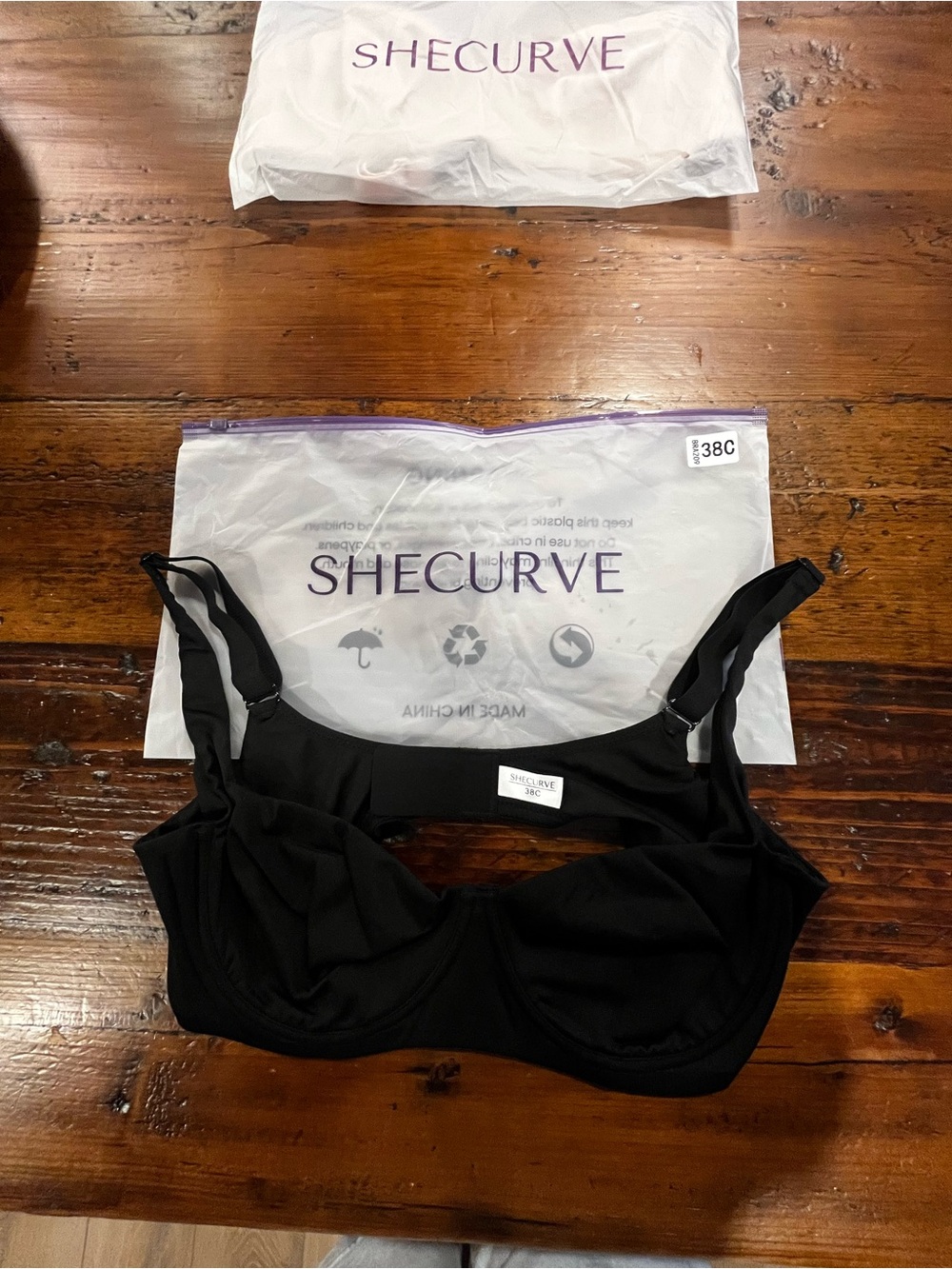 The Curvy Black 38C Support Bra - Full Coverage Comfort - Picture 2 of 2